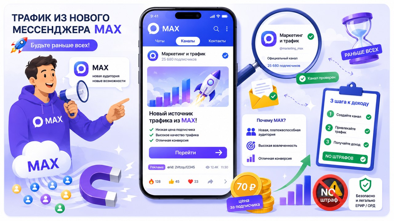 Трафик из каналов в MAX: как партнеру зайти в новый мессенджер раньше всех